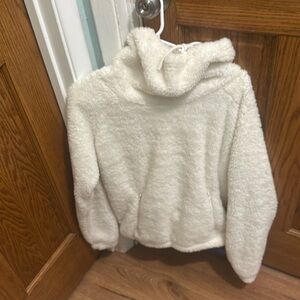Fuzzy White Hoodie